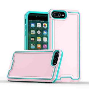 For iPhone 8 Plus / 7 Plus Armour Two-color TPU + PC Phone Case(Pink+Blue)