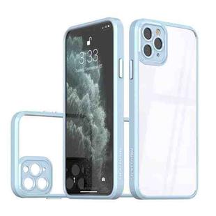 For iPhone 14 Pro Max Cool Armor Transparent Phone Case(Blue)