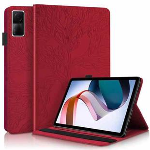 For Xiaomi Redmi Pad 10.61 Life Tree Series Horizontal Flip Leather Case with Holder(Red)