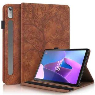For Lenovo Tab P11 Pro Gen 2 Life Tree Series Horizontal Flip Leather Case with Holder(Brown)
