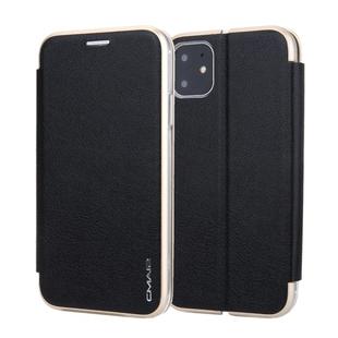 For iPhone 11 CMai2 Linglong Series PC+PU Horizontal Flip Leather Case with Holder & Card Slot(Black)