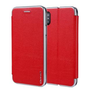 For iPhone  XS / X CMai2 Linglong Series PC+PU Horizontal Flip Leather Case with Holder & Card Slot(Red)