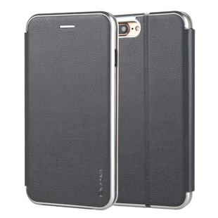 For iPhone 8 Plus & 7 Plus CMai2 Linglong Series PC+PU Horizontal Flip Leather Case with Holder & Card Slot(Grey)