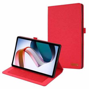 For Xiaomi Redmi Pad 10.61 Fabric Leather Tablet Case(Red)