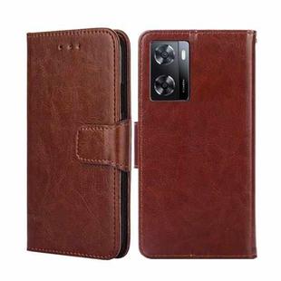 For OnePlus Nord N20 SE 4G Crystal Texture Flip Leather Phone Case(Brown)