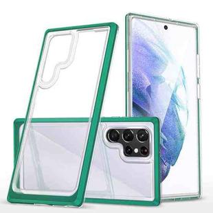 For Samsung Galaxy S23 Ultra 5G Bright Series Clear Acrylic + PC + TPU Phone Case(Dark Green)