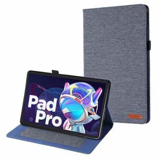 For Lenovo Tab P11 Pro Fabric Leather Tablet Case(Blue)