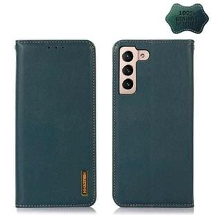 For Samsung Galaxy S23 5G KHAZNEH Nappa Top Layer Cowhide Leather Phone Case(Green)