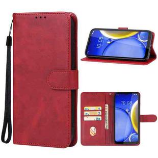 For HTC Wildfire E plus Leather Phone Case(Red)