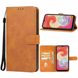 For Samsung Galaxy A04e Leather Phone Case(Brown)