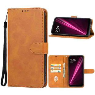 For T-Mobile T Phone 5G Leather Phone Case(Brown)