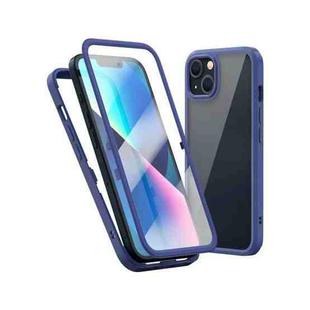 For iPhone 13 Wintory Integrated PC Transparent Phone Case(Blue)