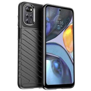 For Motorola Moto E32 India Thunderbolt Shockproof TPU Protective Soft Phone Case(Black)