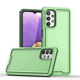 For Samsung Galaxy A32 4G Armour Two-color TPU + PC Phone Case(Green+Grey)