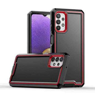 For Samsung Galaxy A32 5G Armour Two-color TPU + PC Phone Case(Black+Red)