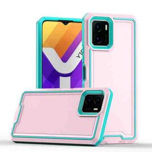 For vivo Y15s 2021 / Y15a / Y01  4G Armour Two-color TPU + PC Phone Case(Pink+Blue)