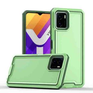 For vivo Y15s 2021 / Y15a / Y01  4G Armour Two-color TPU + PC Phone Case(Green+Grey)