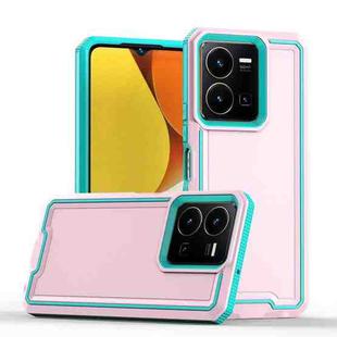 For vivo Y35 4G / Y22s Armour Two-color TPU + PC Phone Case(Pink+Blue)