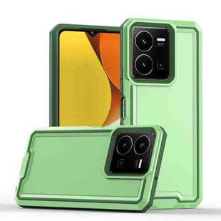 For vivo Y35 4G / Y22s Armour Two-color TPU + PC Phone Case(Green+Grey)