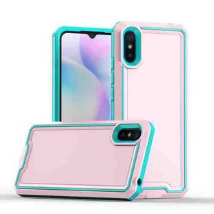 For Xiaomi Redmi 9A Armour Two-color TPU + PC Phone Case(Pink+Blue)