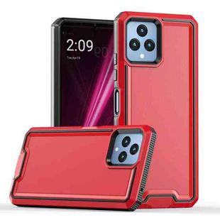 For T-Mobile Revvl 6 5G Armour Two-color TPU + PC Phone Case(Red+Black)