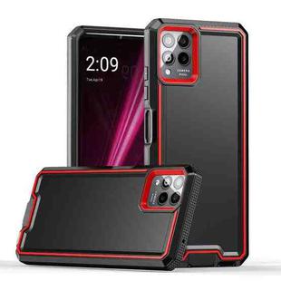 For T-Mobile Revvl 6 Pro 5G Armour Two-color TPU + PC Phone Case(Black+Red)