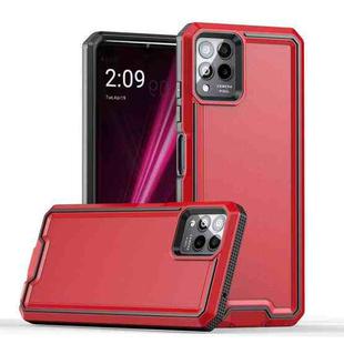 For T-Mobile Revvl 6 Pro 5G Armour Two-color TPU + PC Phone Case(Red+Black)