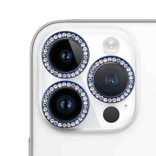 For iPhone 14 Pro 9H Point Drill Camera Lens Film Protector Circle(Blue)