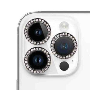 For iPhone 14 Pro 9H Point Drill Camera Lens Film Protector Circle(Black)