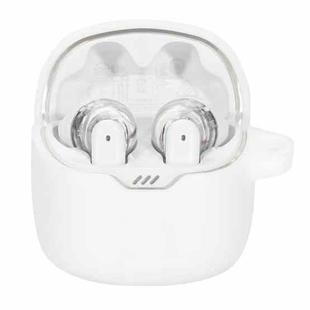 For JBL Tune Flex Earphone Silicone Protective Case(White)