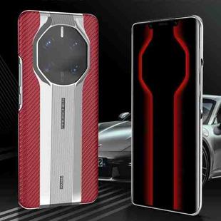 For Huawei Mate 50 RS Porsche Design Carbon Fiber Texture Frosted Phone Case(Red)