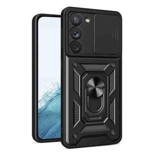 For Samsung Galaxy S23 5G Sliding Camera Cover Design TPU+PC Phone Case(Black)