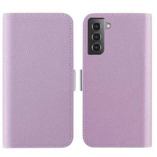 For Samsung Galaxy S23 5G Candy Color Litchi Texture Leather Phone Case(Light Purple)