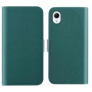 For Samsung Galaxy A22e / A23e / A23s / A23 5G JP Candy Color Litchi Texture Leather Phone Case(Dark Green)