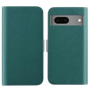 For Google Pixel 7 Candy Color Litchi Texture Leather Phone Case(Dark Green)