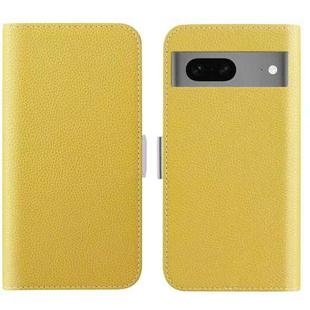 For Google Pixel 7 Candy Color Litchi Texture Leather Phone Case(Yellow)