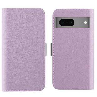 For Google Pixel 7 Candy Color Litchi Texture Leather Phone Case(Light Purple)