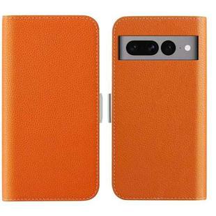 For Google Pixel 7 Pro Candy Color Litchi Texture Leather Phone Case(Orange)