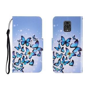For Xiaomi Redmi Note 9 Pro Colored Drawing Horizontal Flip Leather Case with Holder & Card Slot & Wallet(Many Butterflies)