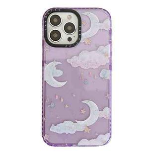 For iPhone 14 Plus Marshmallow Cloud Pattern Phone Case(Purple)