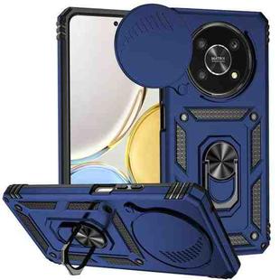 For Honor X9 Sliding Camshield Holder Phone Case(Blue)