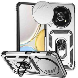 For Honor X9 Sliding Camshield Holder Phone Case(Silver)