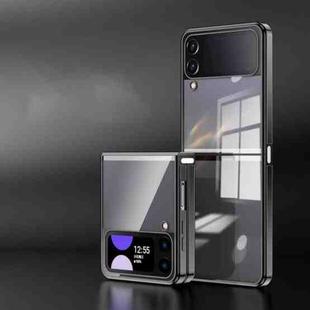 For Samsung Galaxy Z Flip4 Electroplating Airbag Folding Phone Case(Black)