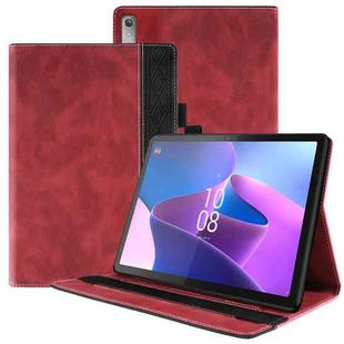 For Lenovo Tab P11 Pro Gen 2 Splicing Series Tablet PC Leather Case(Red)