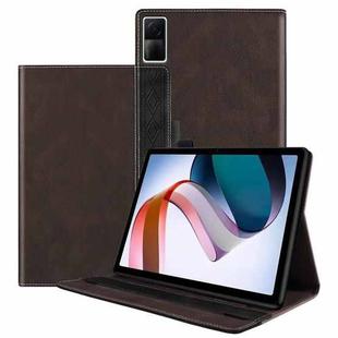 For Xiaomi Redmi Pad 10.61 Splicing Series Tablet PC Leather Case(Coffee)