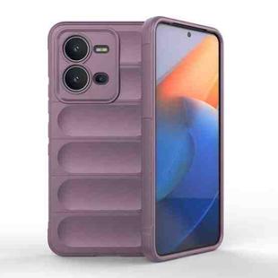 For vivo V25 5G Global Magic Shield TPU + Flannel Phone Case(Purple)