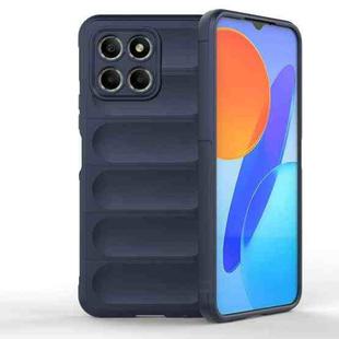 For Honor 8X 5G Magic Shield TPU + Flannel Phone Case(Dark Blue)