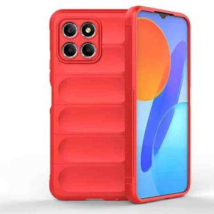 For Honor 8X 5G Magic Shield TPU + Flannel Phone Case(Red)