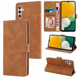 For Samsung Galaxy A14 5G Fantasy Classic Skin-feel Calfskin Texture PU Phone Case(Brown)