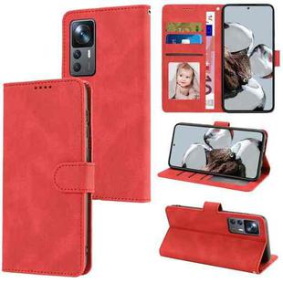 For Xiaomi 12T/12T Pro/Redmi K50 Ultra Fantasy Classic Skin-feel Calfskin Texture PU Phone Case(Red)